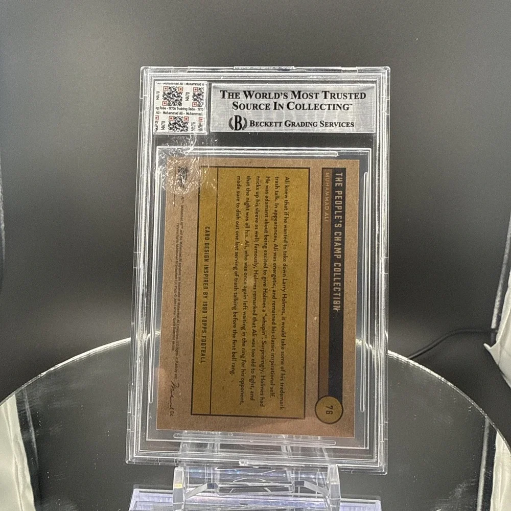 2021 Topps Muhammad Ali #76 Jersey Fusion Robe Relic Handwritten Words BGS Auth